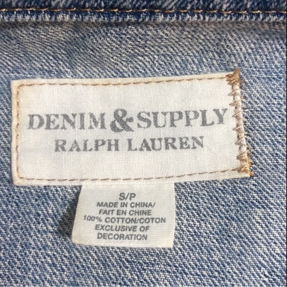 DENIM & SUPPLY RALPH LAUREN Hand Painted Tailored Denim Vest - Picture 12 of 12